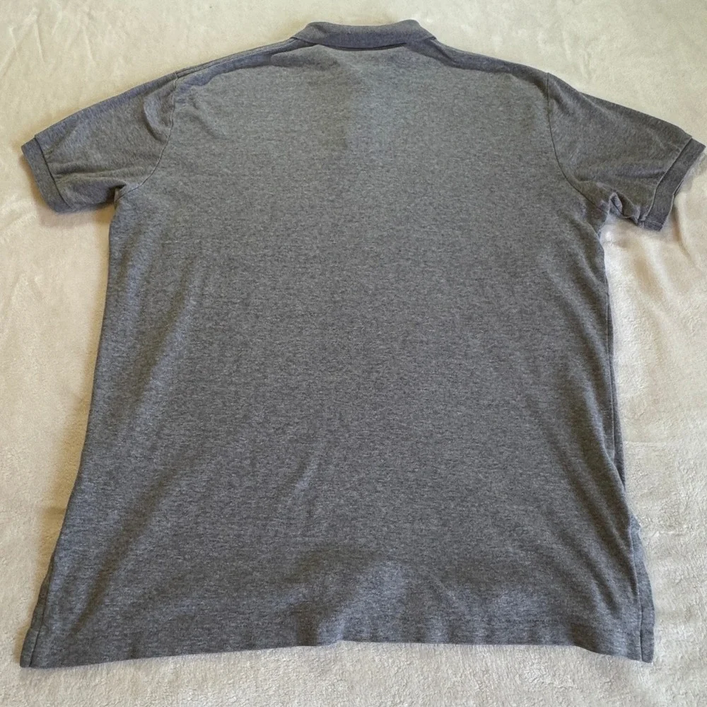 Polo Ralph Lauren Polo Shirt Mens Large Gray Short Sleeve Mesh Pony Logo